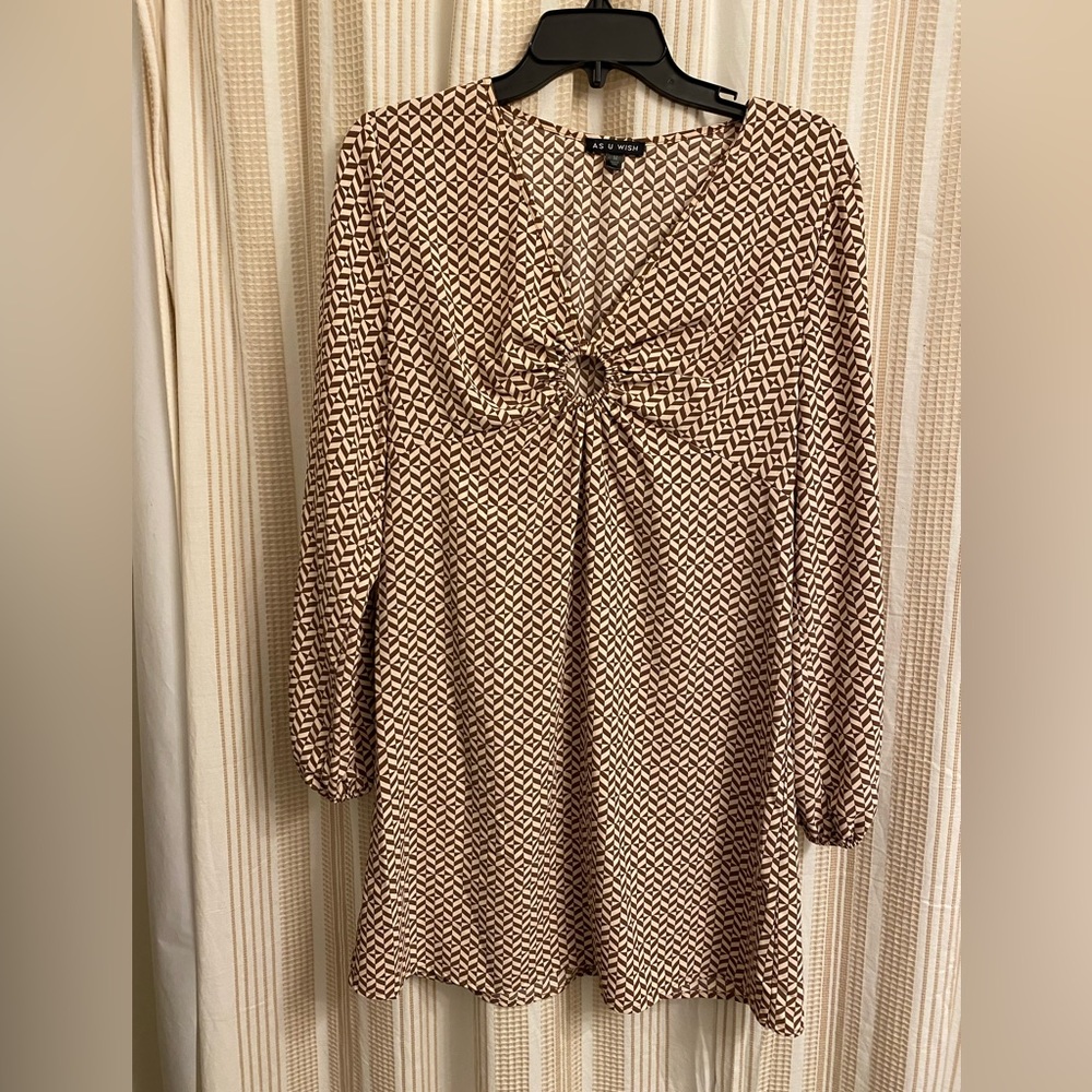 As U Wish Long Sleeve Dress